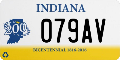 IN license plate 079AV