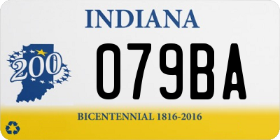 IN license plate 079BA