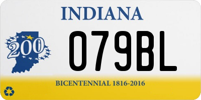 IN license plate 079BL