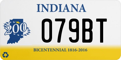 IN license plate 079BT