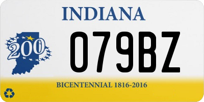 IN license plate 079BZ