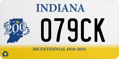 IN license plate 079CK