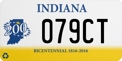 IN license plate 079CT