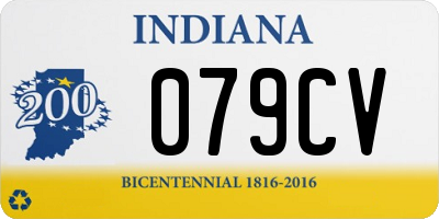 IN license plate 079CV