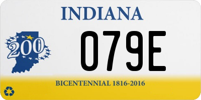 IN license plate 079E