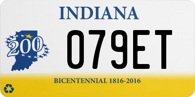 IN license plate 079ET
