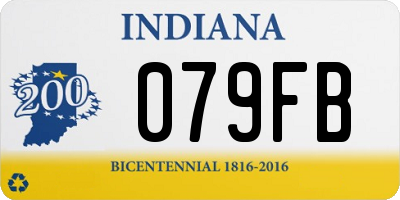 IN license plate 079FB