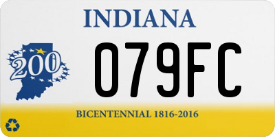 IN license plate 079FC