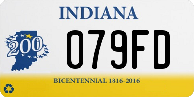 IN license plate 079FD