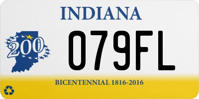 IN license plate 079FL