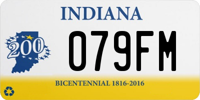 IN license plate 079FM