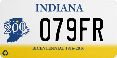 IN license plate 079FR