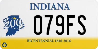 IN license plate 079FS