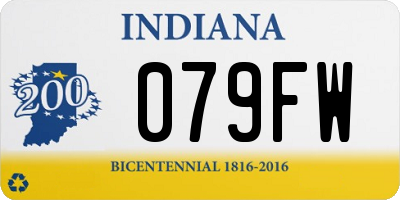 IN license plate 079FW