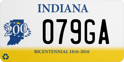 IN license plate 079GA