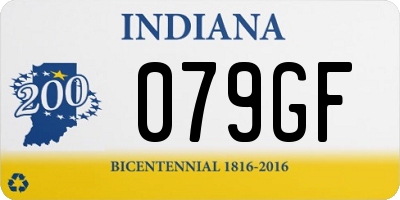 IN license plate 079GF