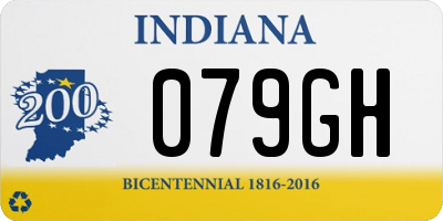 IN license plate 079GH