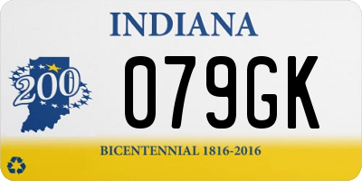 IN license plate 079GK