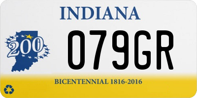 IN license plate 079GR