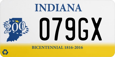 IN license plate 079GX