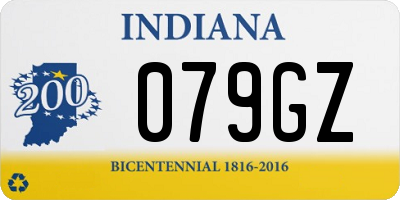 IN license plate 079GZ