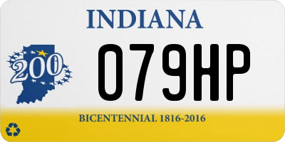 IN license plate 079HP