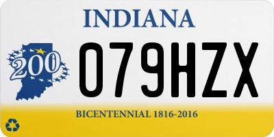 IN license plate 079HZX