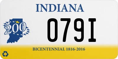 IN license plate 079I