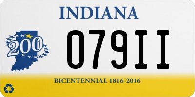 IN license plate 079II