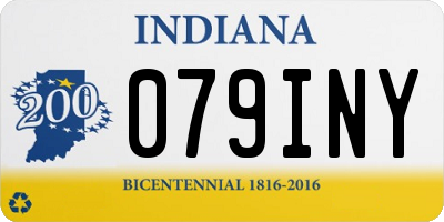 IN license plate 079INY