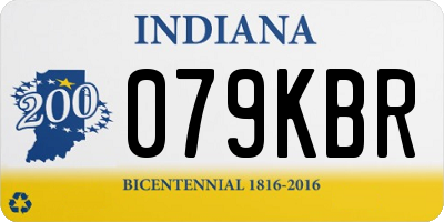 IN license plate 079KBR