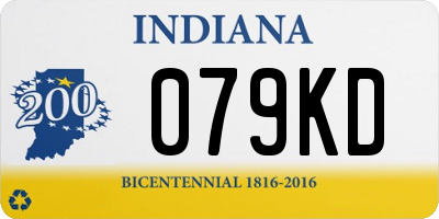 IN license plate 079KD