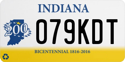 IN license plate 079KDT