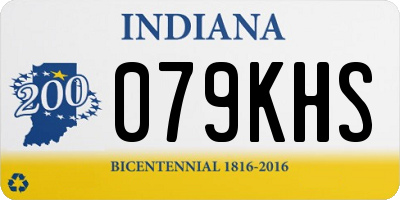 IN license plate 079KHS