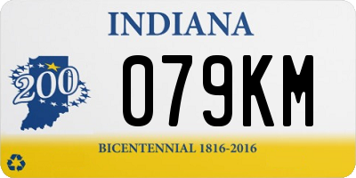 IN license plate 079KM