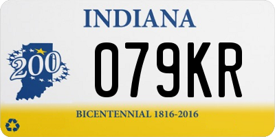 IN license plate 079KR