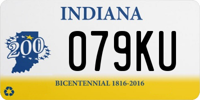 IN license plate 079KU