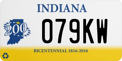 IN license plate 079KW