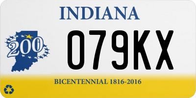 IN license plate 079KX