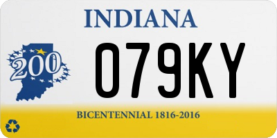 IN license plate 079KY