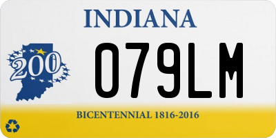 IN license plate 079LM