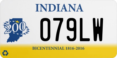 IN license plate 079LW