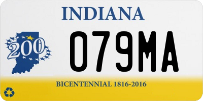 IN license plate 079MA