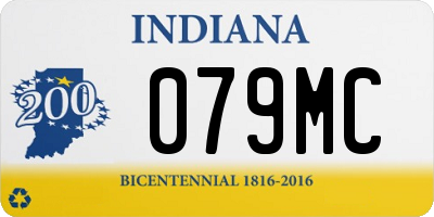 IN license plate 079MC