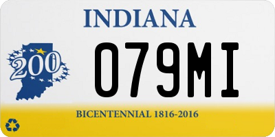 IN license plate 079MI