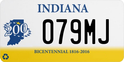 IN license plate 079MJ