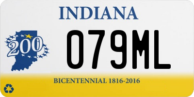 IN license plate 079ML