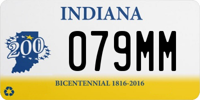 IN license plate 079MM