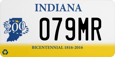 IN license plate 079MR