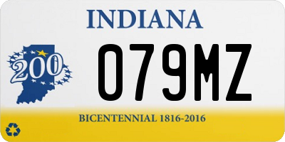 IN license plate 079MZ